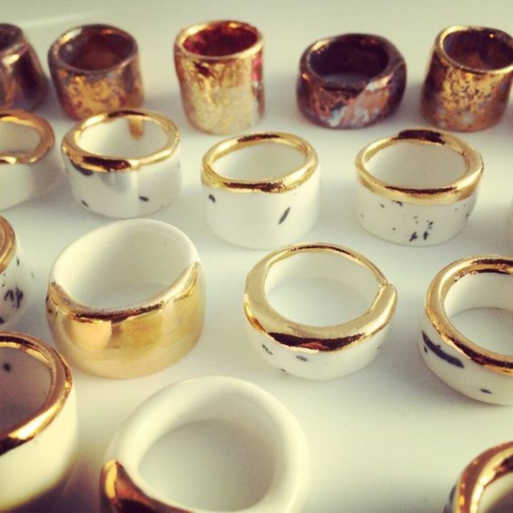 Handmade Mocha Porcelain Ring 🤎